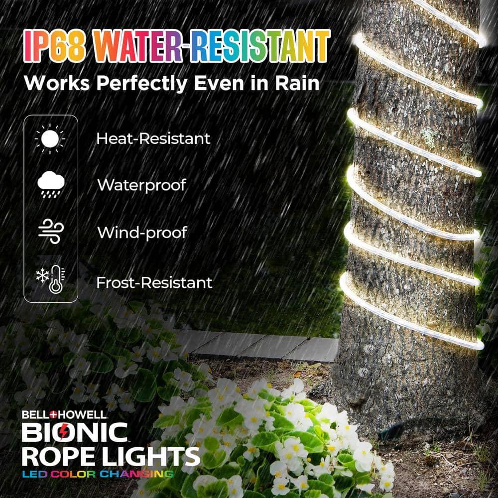 Bell + Howell Bionic 25 Ft Color Changing LED Rope Lights, USB and Solar Powered