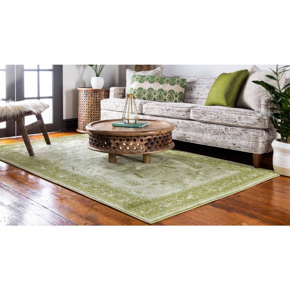Unique Loom 9' 0 x 12' 0 Light Green La Jolla Floral Area Rug