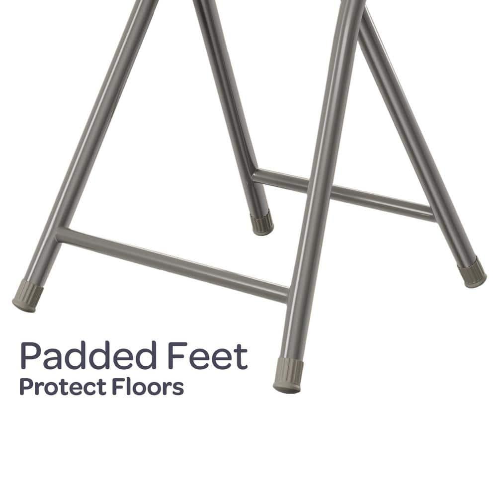 Lavish Home Backless 18-inch Folding Stool with 225lb Capacity (Blue)