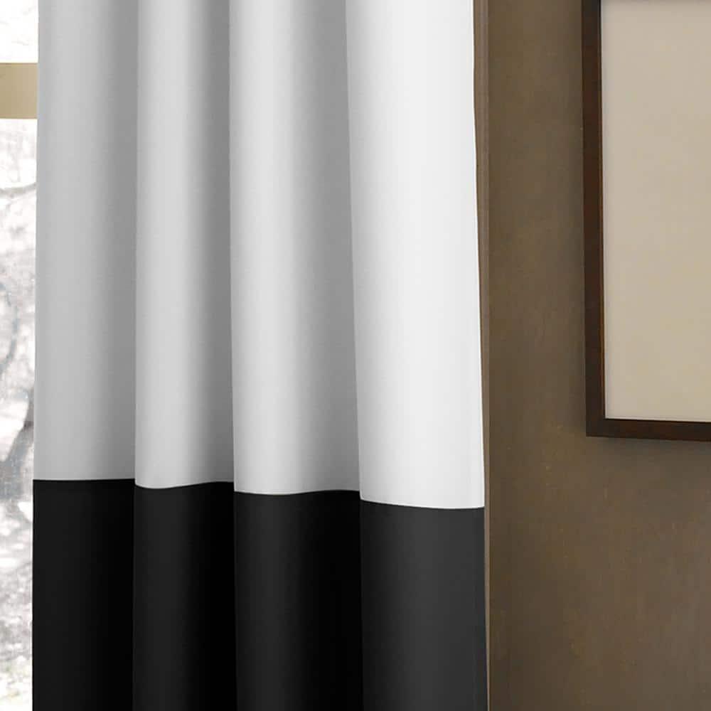 Curtainworks Kendall Indoor Polyester Room Darkening Grommet Curtain, Single Panel , White , 52"x63"