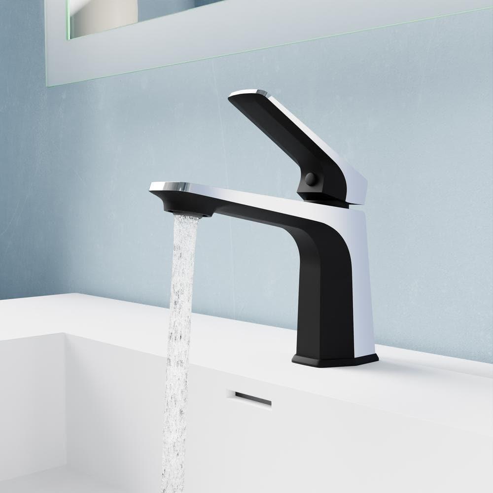 Single-Hole Single-handle Bathroom Faucet with Drain Assembly
