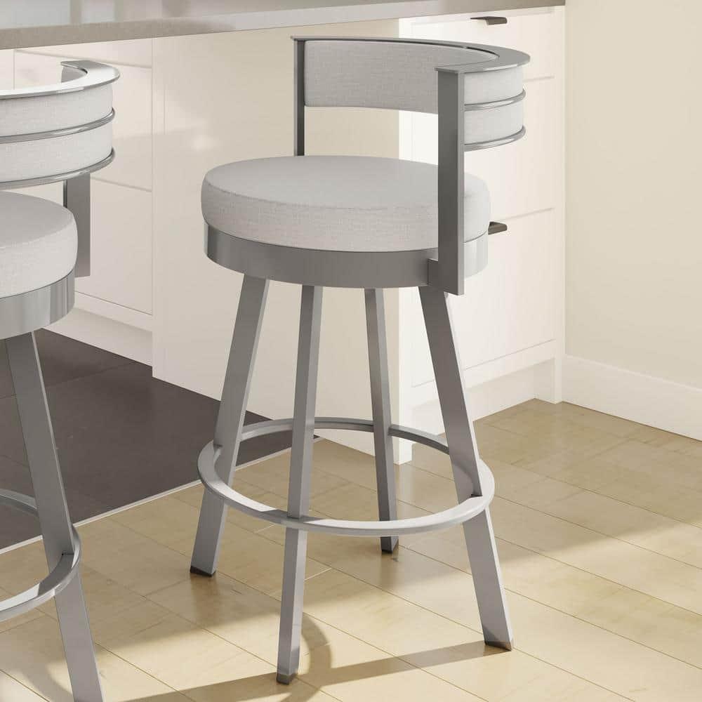 Amisco Browser Upholstered Barstool Gray