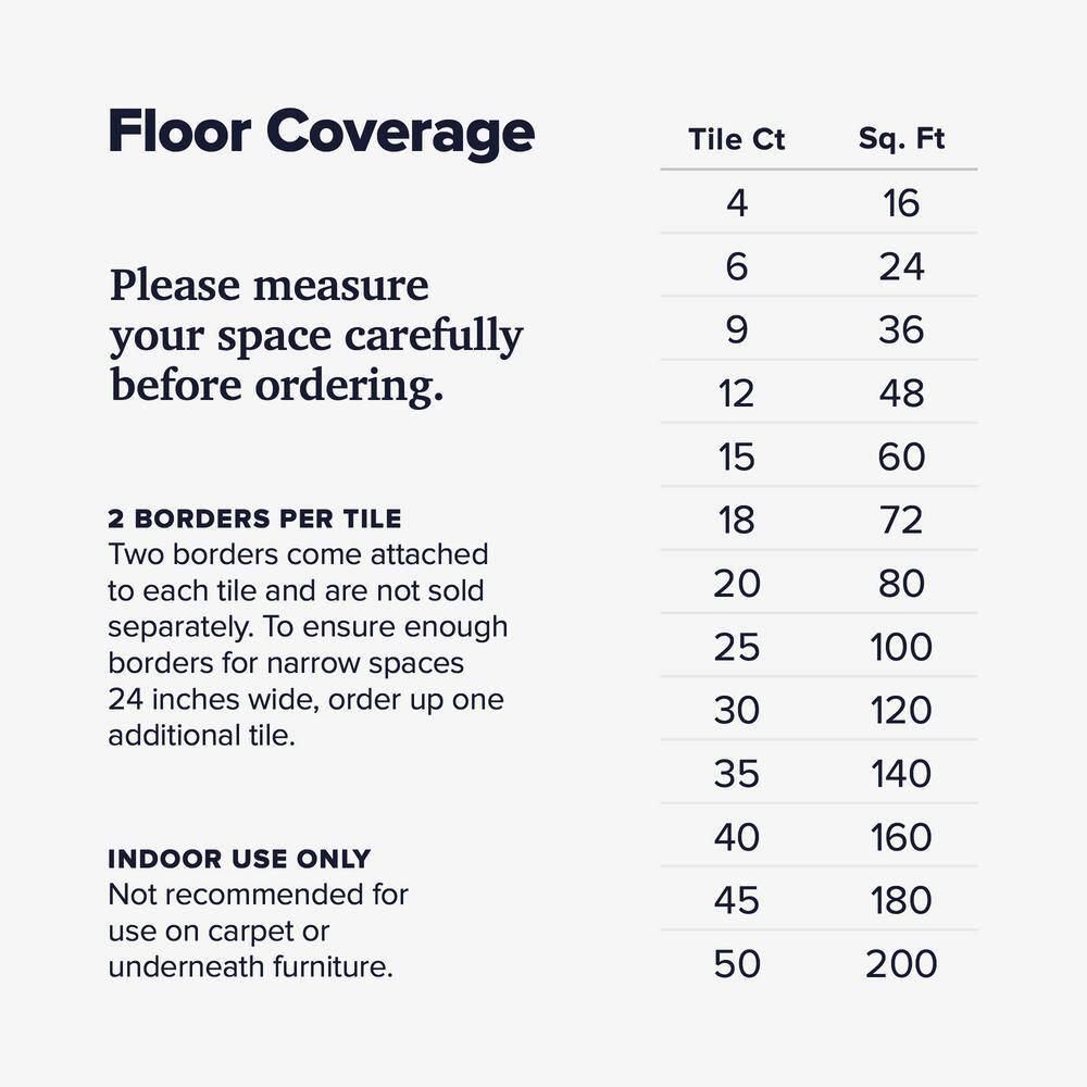 We Sell Mats 3/8" Thick Multipurpose Foam Floor Tile 24 Square Feet (6 Tiles)