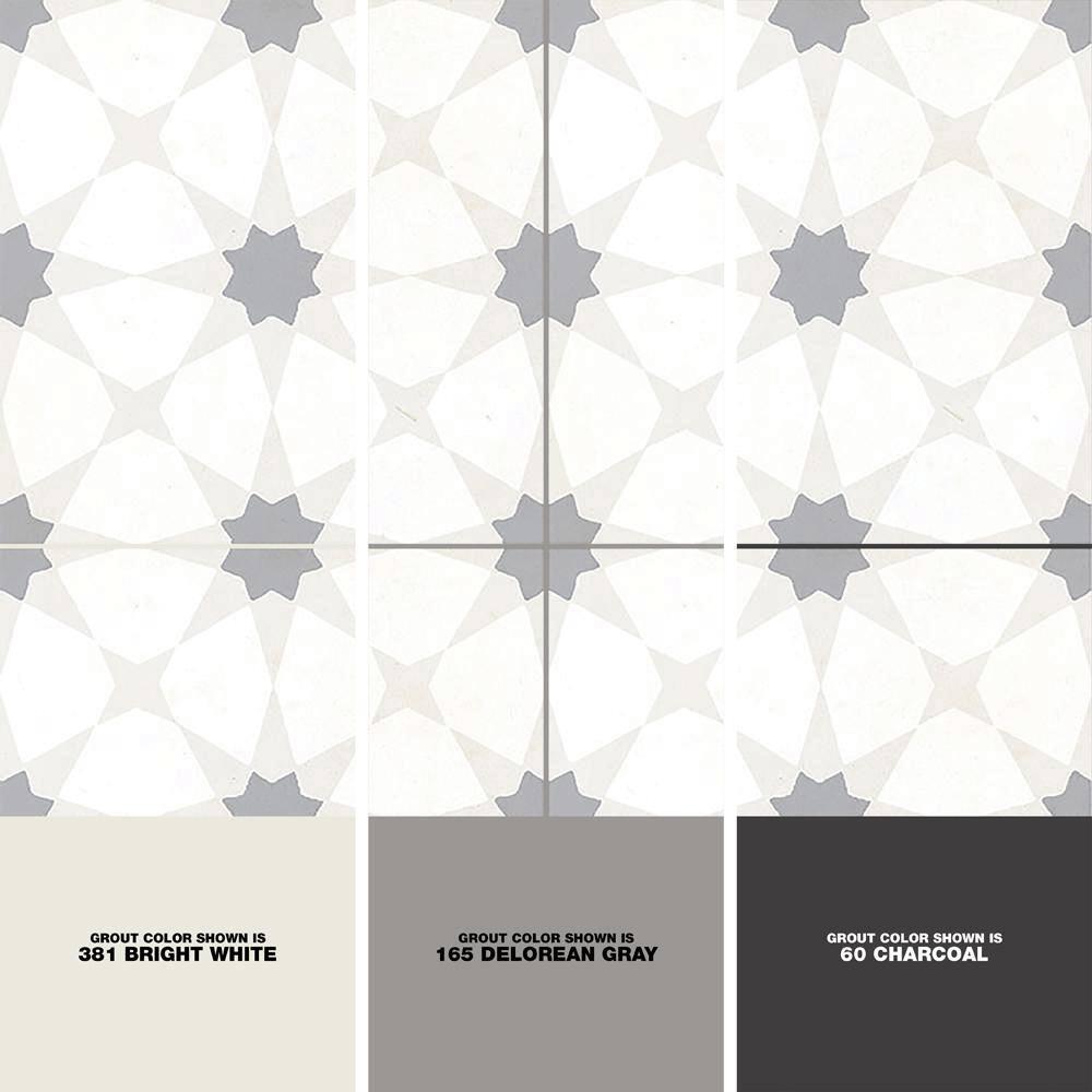 Amara 8" x 8" Encaustic Look Matte Porcelain Floor & Wall Tile