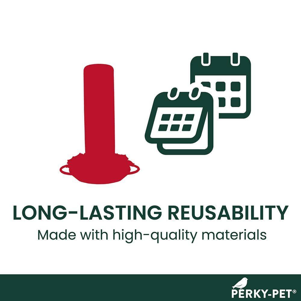 Perky-Pet 455-2 Mounted 445-2 Glass Window Hummingbird Feeder, Red – 14 oz