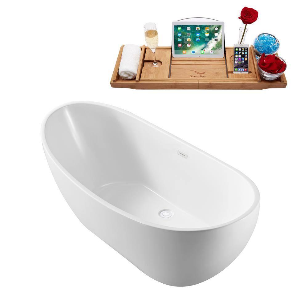 1501 mm x 749 mm Freestanding Roll Top Bathtub