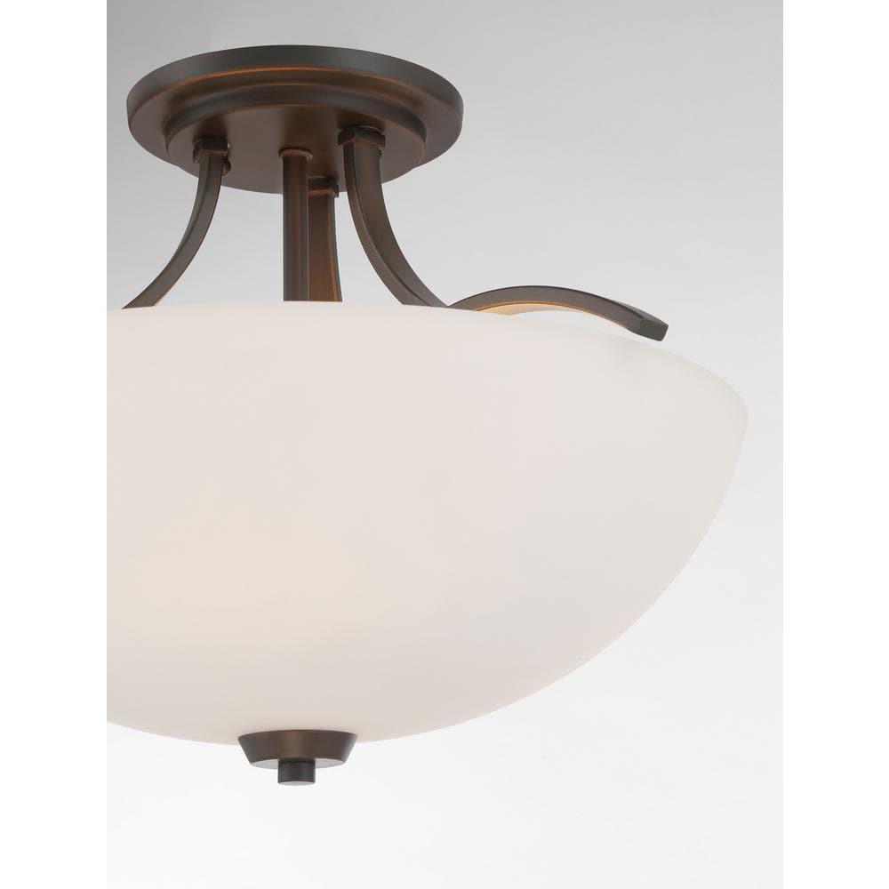 Minka Lavery - Overland Park - 3 Light Semi-Flush Mount in Transitional Style -