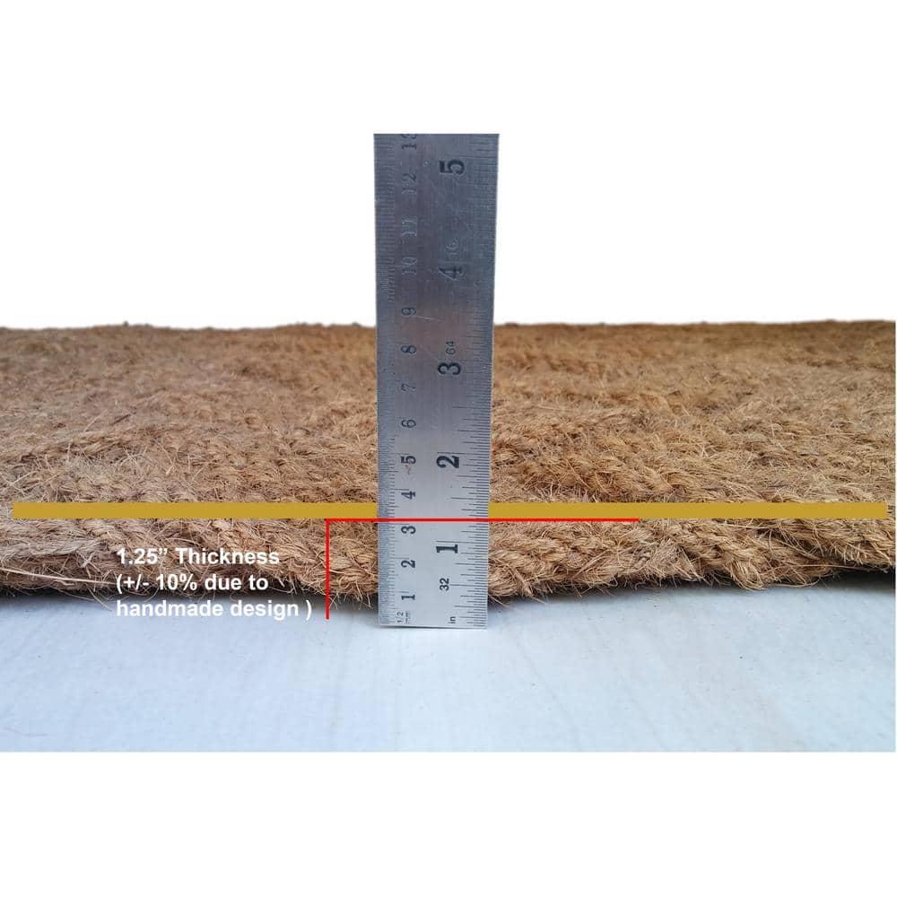 Coir Door Mat Lover's Knot - Brown 18" x 30"