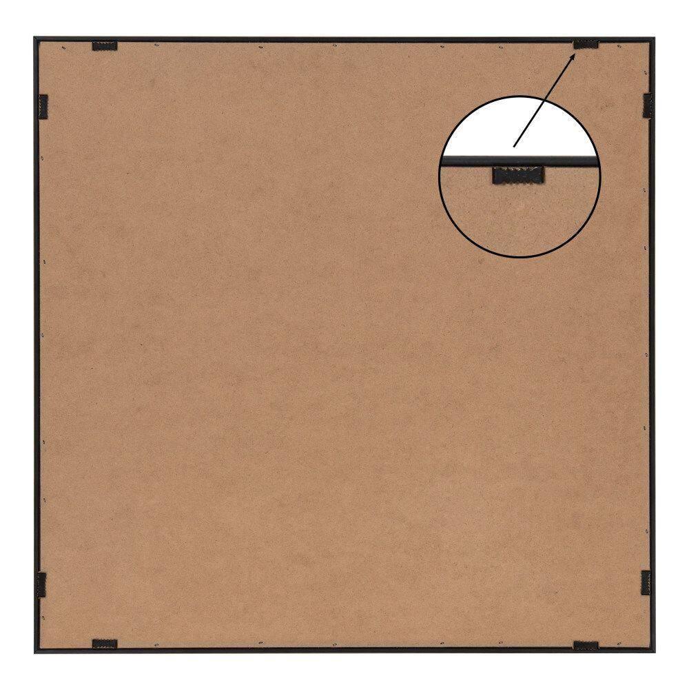 Kate and Laurel Sylvie Bold Vintage Geometric Sunshine Yellow Framed Canvas Wall Art by The Creative Bunch Studio, 30x30 Brown, Mid-Century Modern Design Wall Art