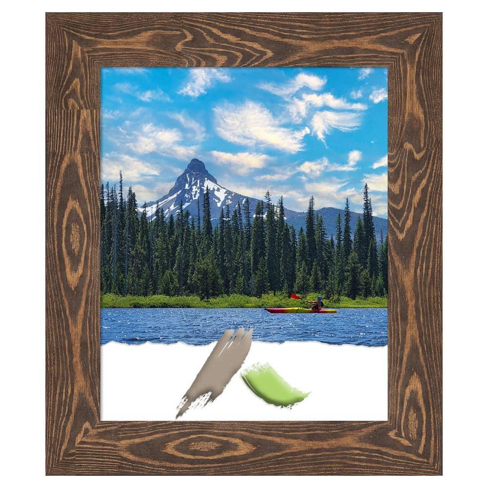 Amanti Art Bridge Brown Wood Picture Frame Opening Size 18x22 in.