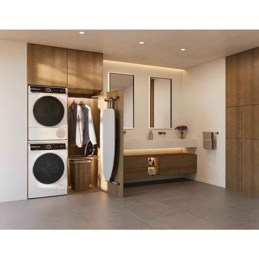 Bosch 500 Series White Smart Front Load Washer with Stainless Steel Drum