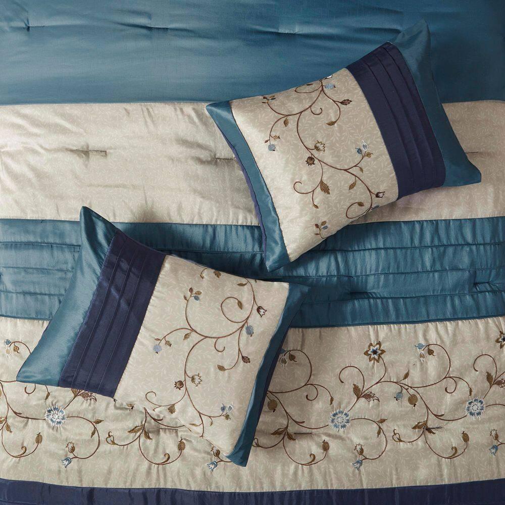 Madison Park Serene Embroidered 7 Piece Comforter Set