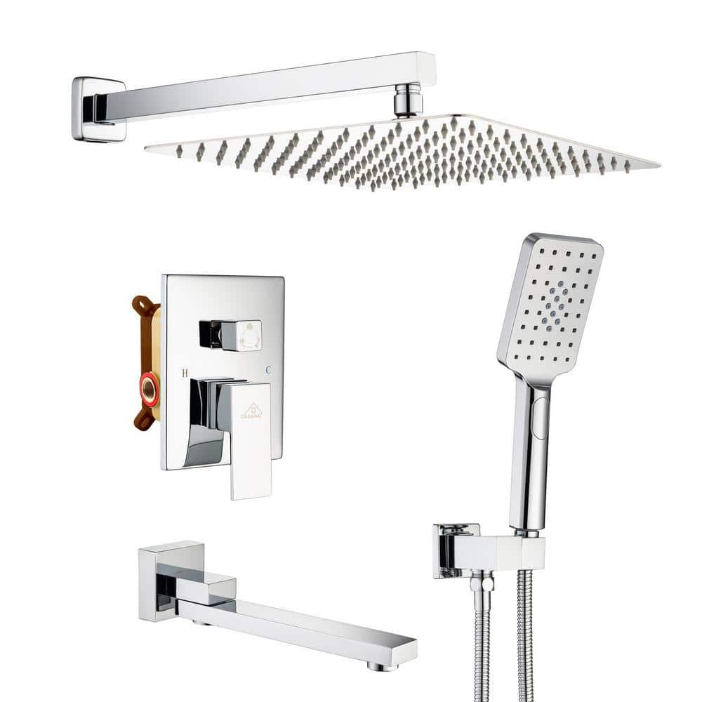 Shower Faucets & Systems All-In-One Kit with Rough in-Valve