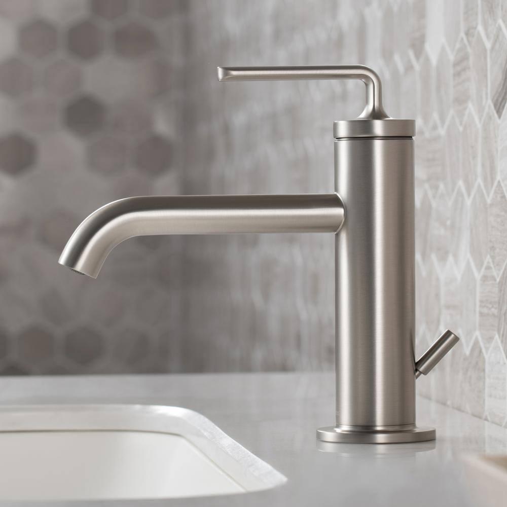 KRAUS Ramus Single Handle Bathroom Sink Faucet with Lift Rod Drain
