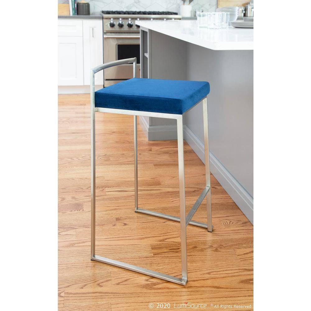 Derik Upholstered Stool with Metal Frame