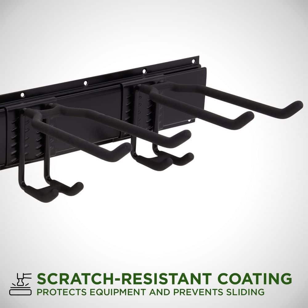 RaxGo Tool Storage Rack, 8 Piece Wall Mounted Garage Organizer for Broom, Mop, Rake Shovel & Tools