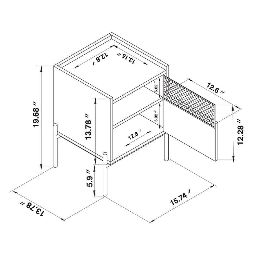 Latitude Run® Tasman End Table with Storage