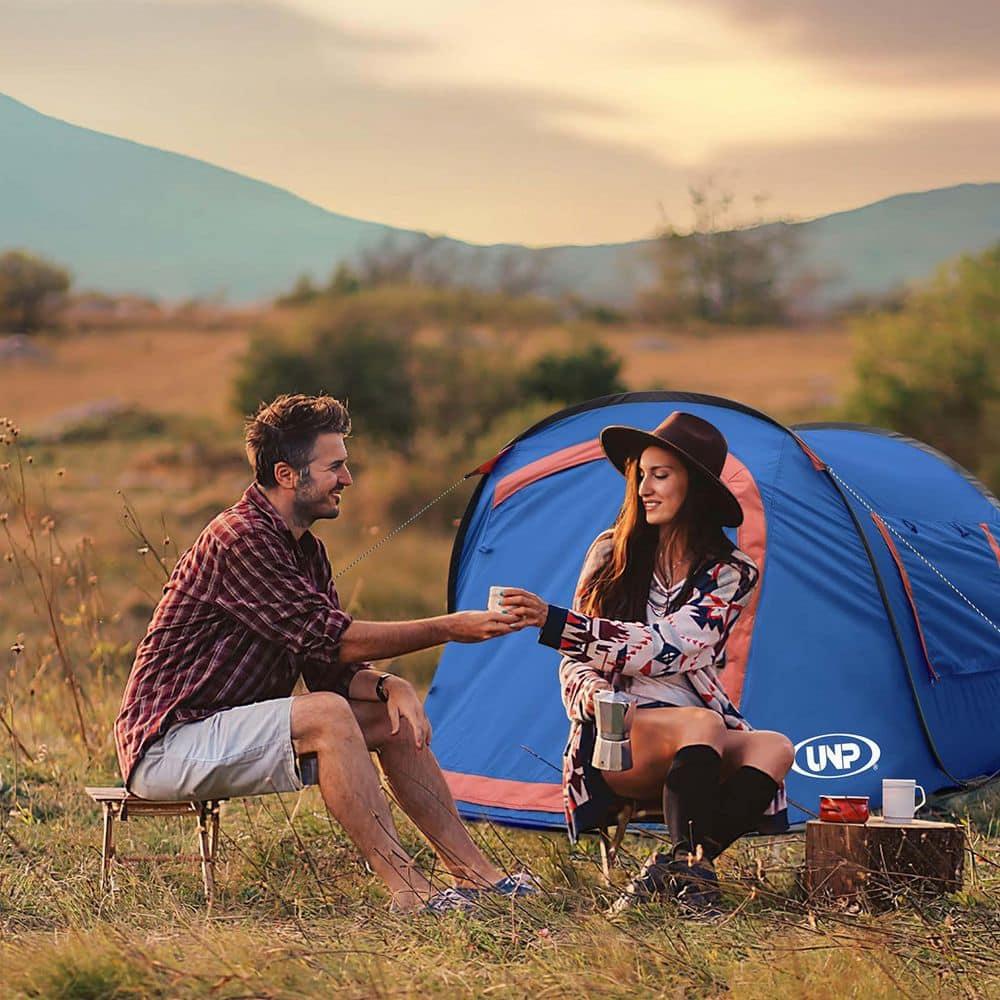 Pop-up Tent, 2 Person Camping Tent,Instant Portable Beach Tent,Easy Pop Up Shade Tents 2 Doors for Camping Hiking & Traveling with Carrying Bag