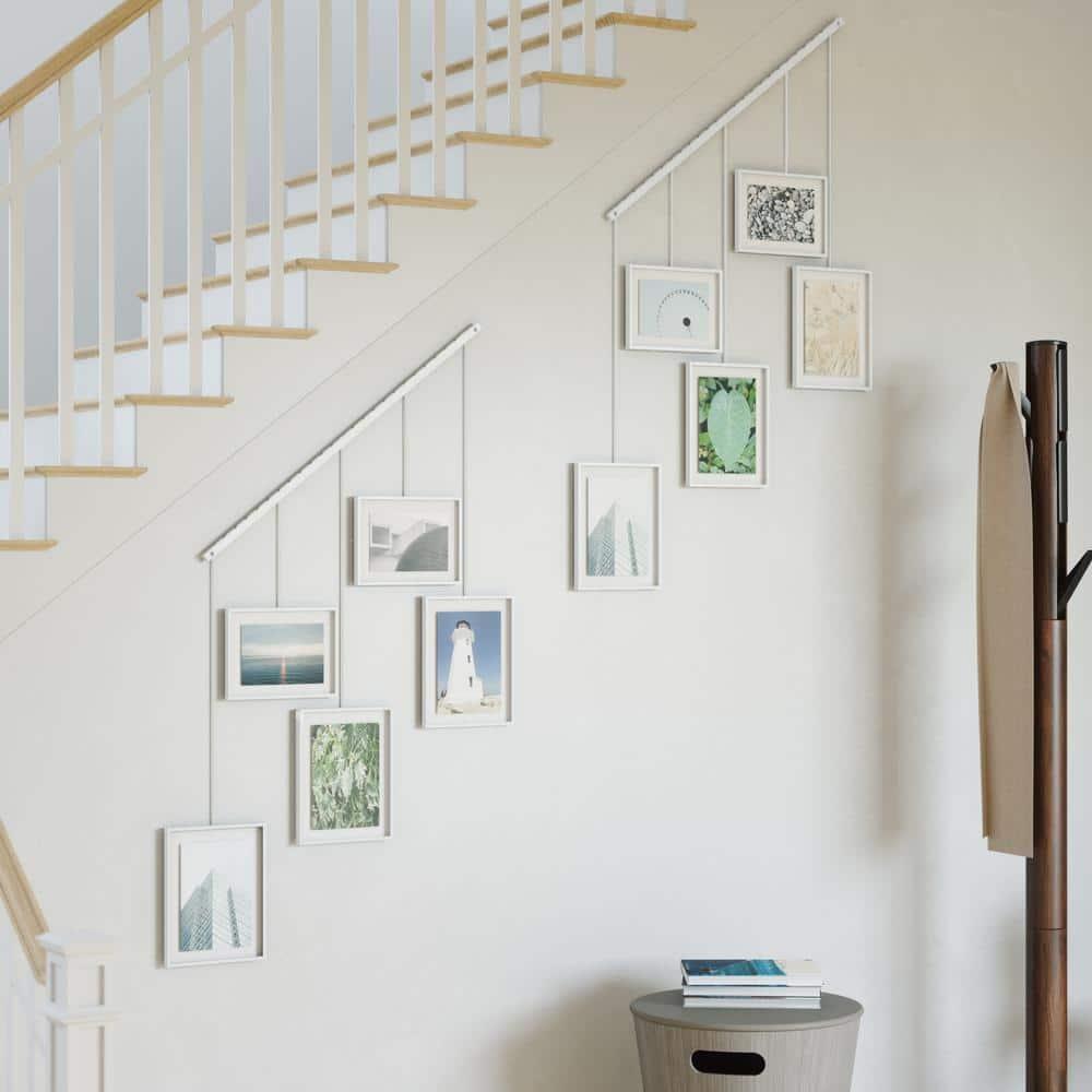 Umbra 27.38" x 26" Exhibit Gallery Multiple Images Display Frame White: Modern Wall-Mounted Steel, Holds 5 Photos