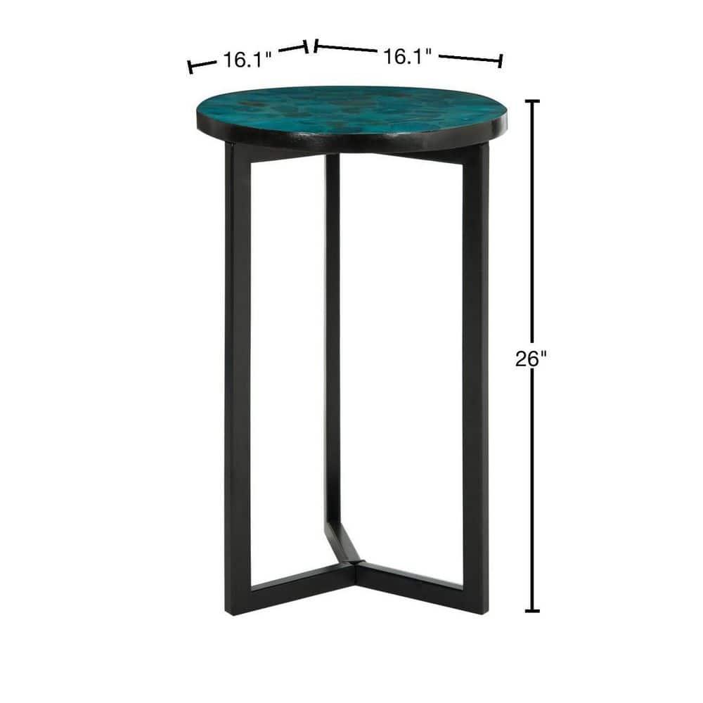 Zaira End Table - Blue/Green - Safavieh.