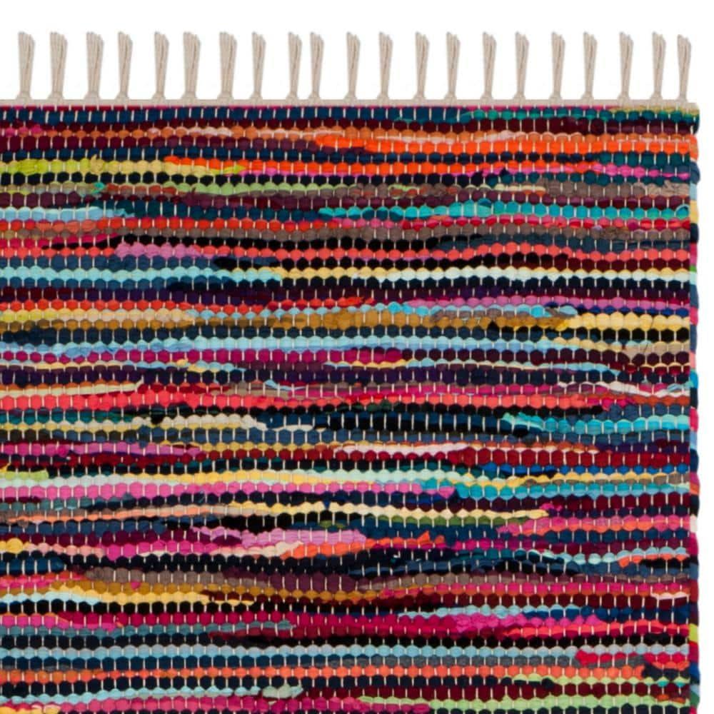 Rag Rug RAR128 Hand Woven Indoor Runner Rug - Multi - 2'3"x6' - Safavieh.