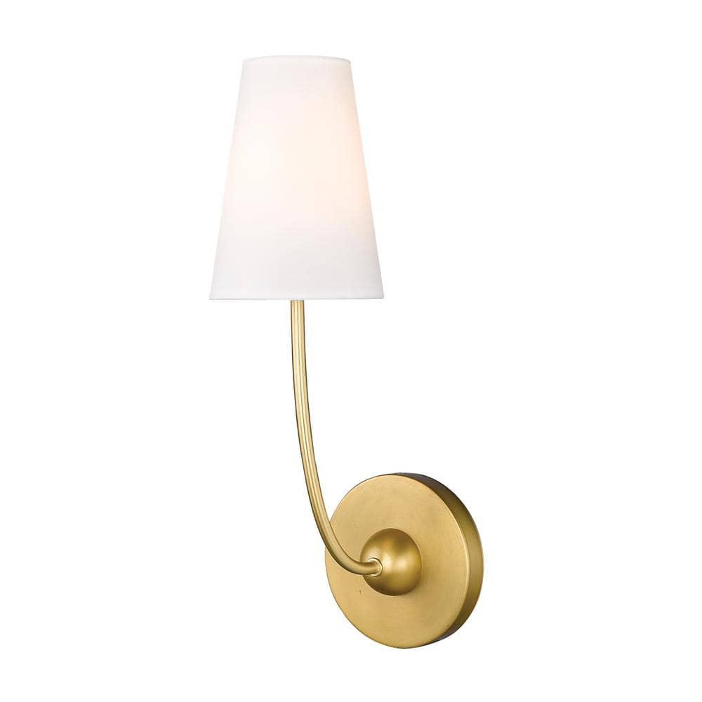 Z-Lite Shannon 1 - Light Sconce in Rubbed Brass