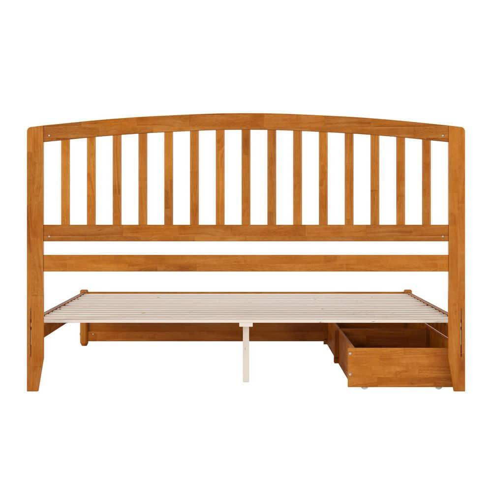 Solid Wood Platform Storage Bed