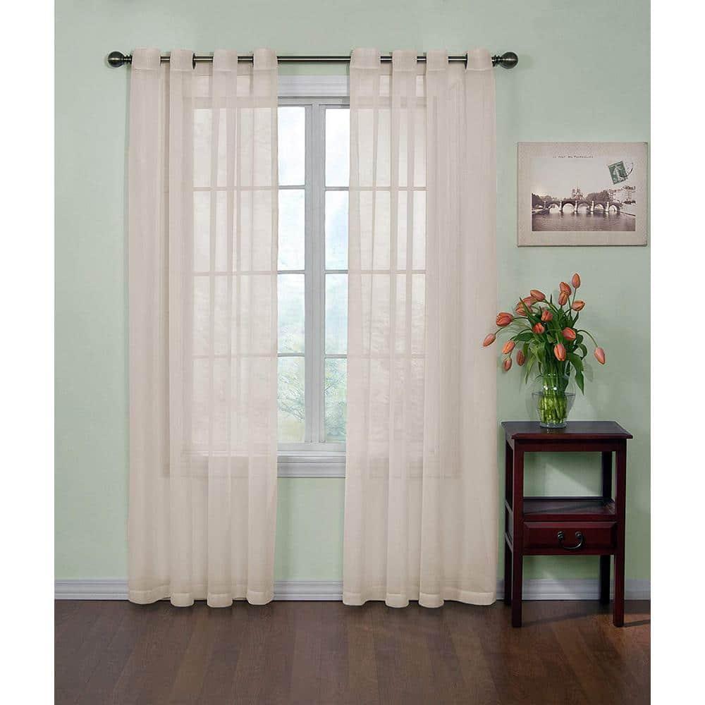 Arm & Hammer Curtain Fresh™ Odor-Neutralizing Sheer Voile Grommet 59 x 63 Curtain Panel in Ivory