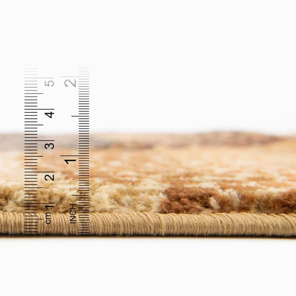 Unique Loom Barista Collection Area Rug - Java (5' 3" x 8' Rectangle Beige/Black)