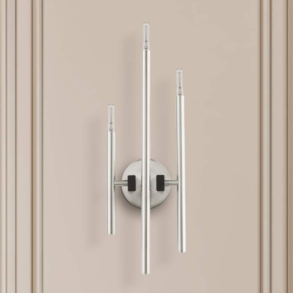 Livex Lighting Denmark 3 - Light Wall Light in  Brushed Nickel