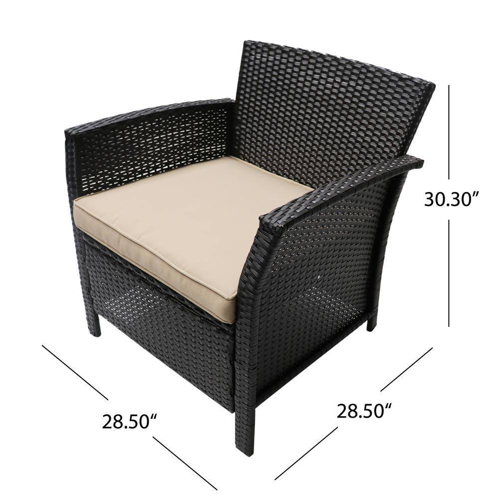 St Lucia 2pc Wicker Club Chairs: Cushioned, Weather-Resistant - Christopher Knight Home