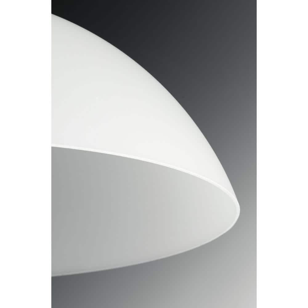 Progress Lighting, Classic Dome Pendant, 1-Light, Ceiling Light, Brushed Nickel, Etched Glass Shade