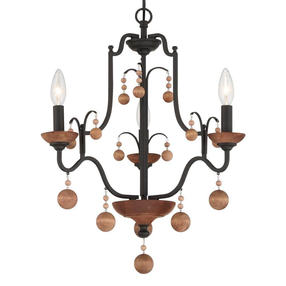 Minka Lavery - Colonial Charm - 3 Light Chandelier-21.5 Inches Tall and 18.75