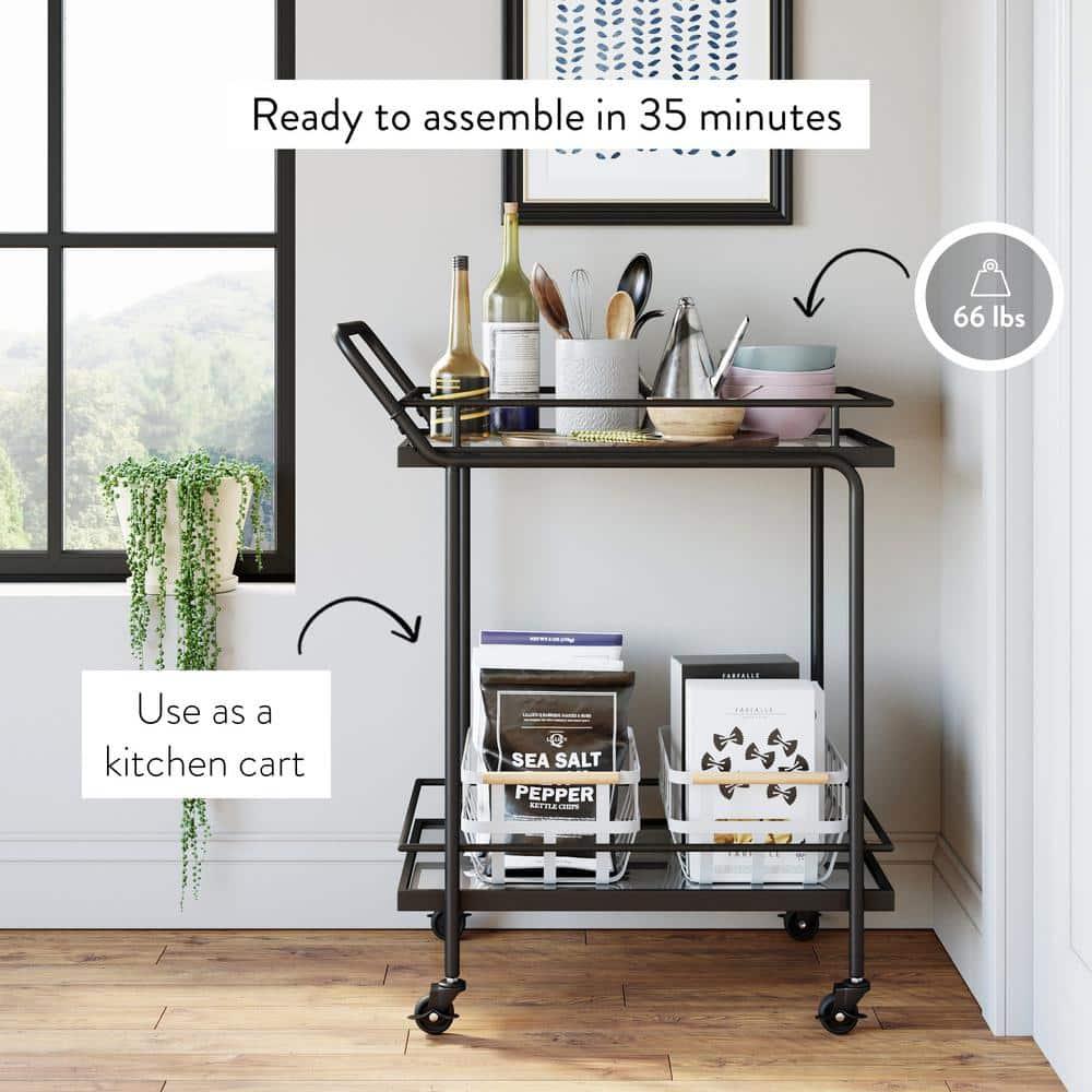 Paulette Metal Bar Cart