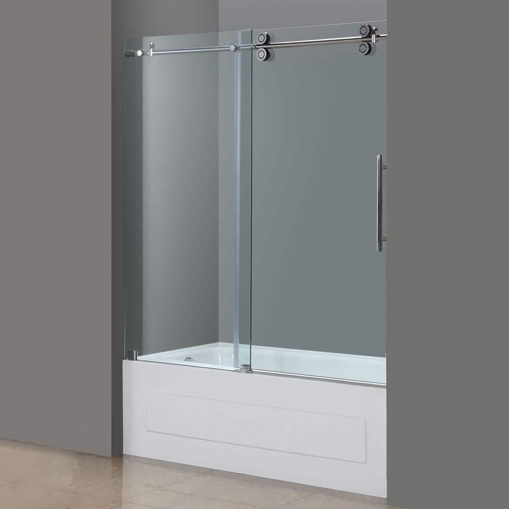 Aston TDR978-CH-60-10 Langham 60" H Single Sliding Frameless Tub Door