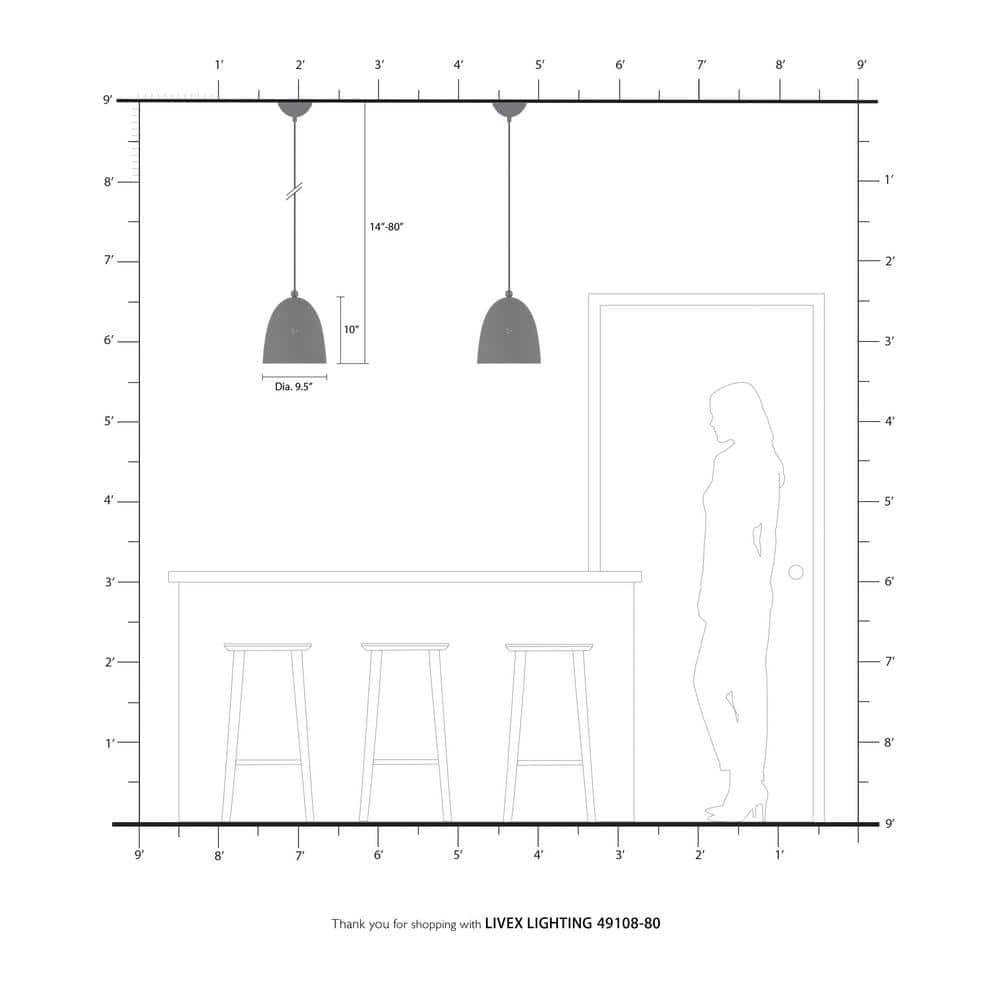 Livex Lighting Arlington 1 - Light Pendant in  Nordic Gray