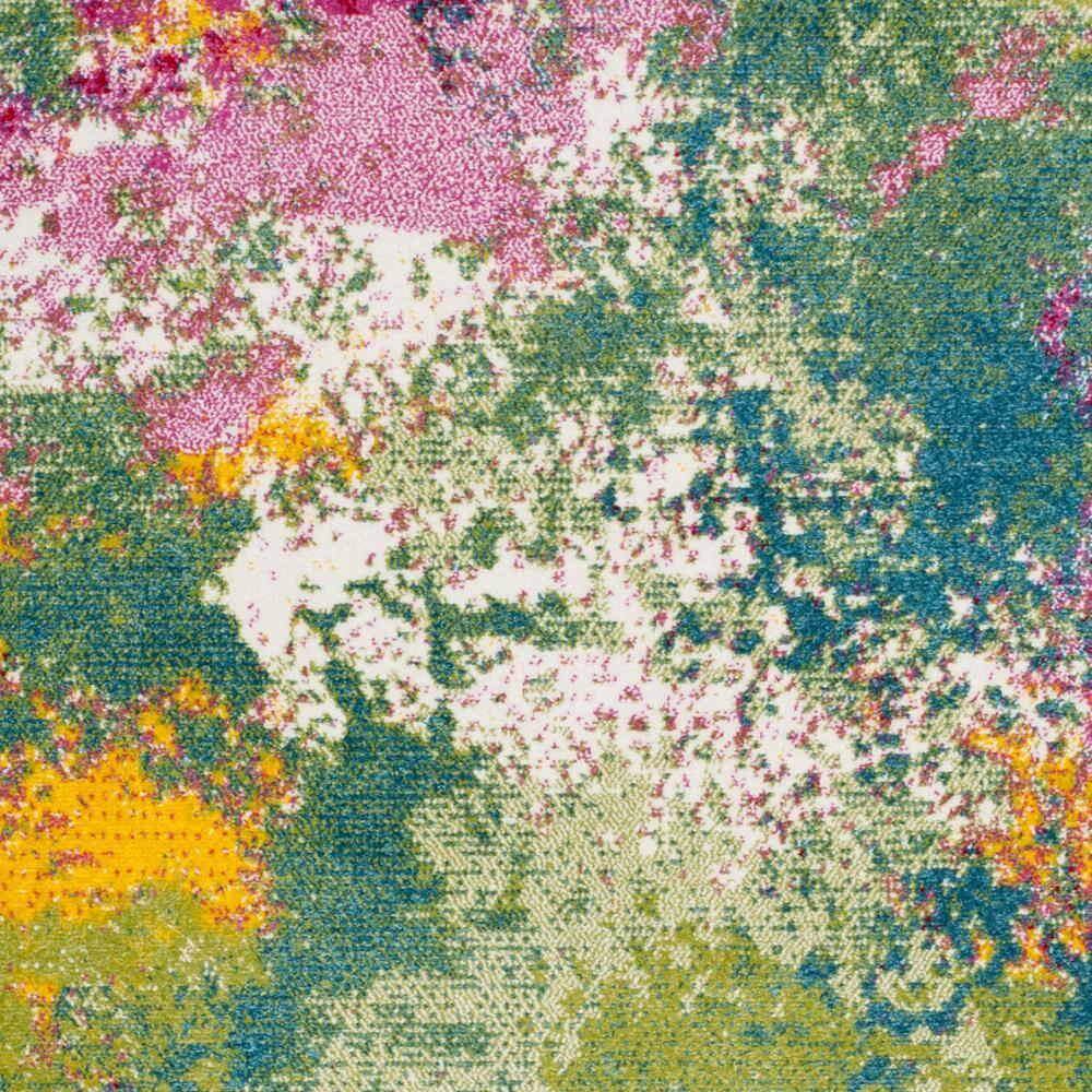Watercolor WTC697 Power Loomed Indoor Area Rug - Green/Fuchsia - 5'3"x5'3" - Safavieh
