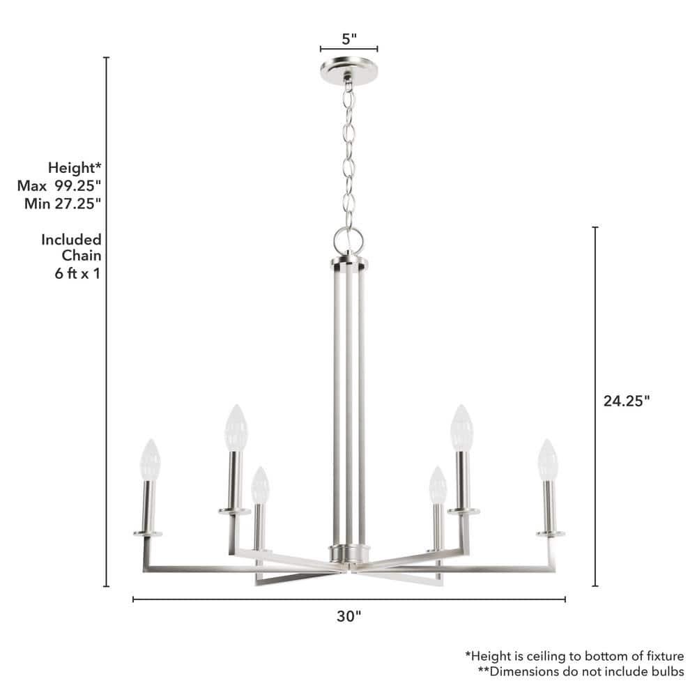 6 - Light Geometric Classic Chandelier