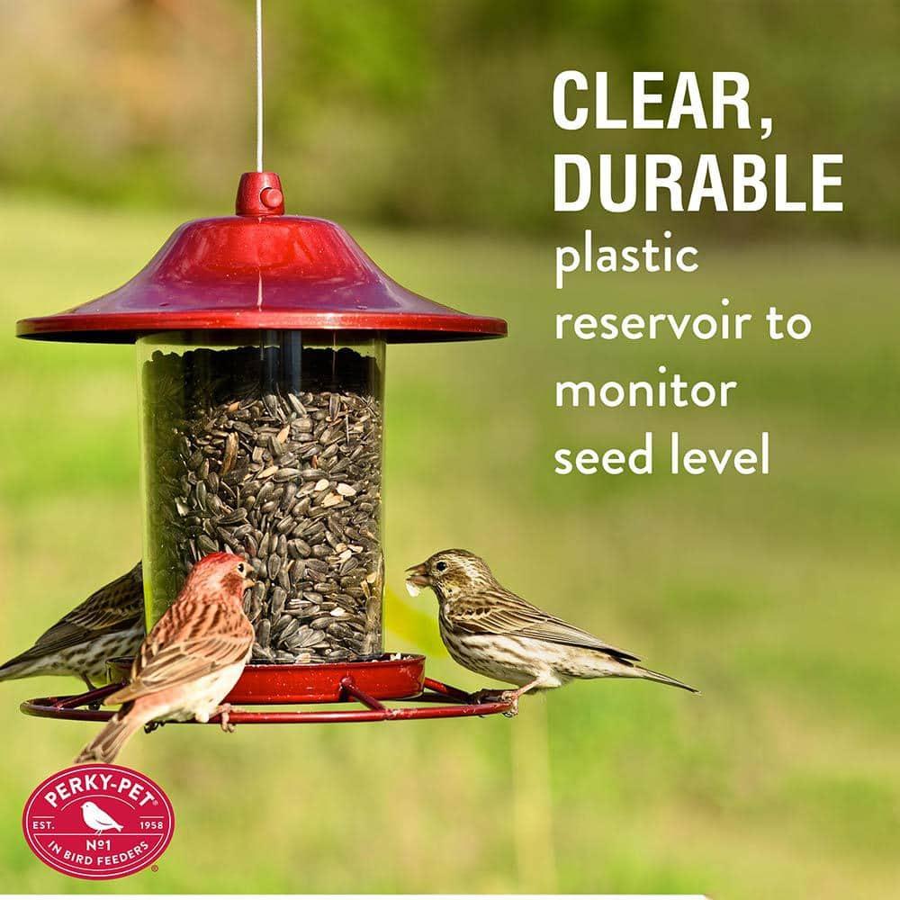 Perky-Pet Wild Bird 2 lb Metal/Plastic Panorama Bird Feeder 1 ports Model No 312R (Case of 2)