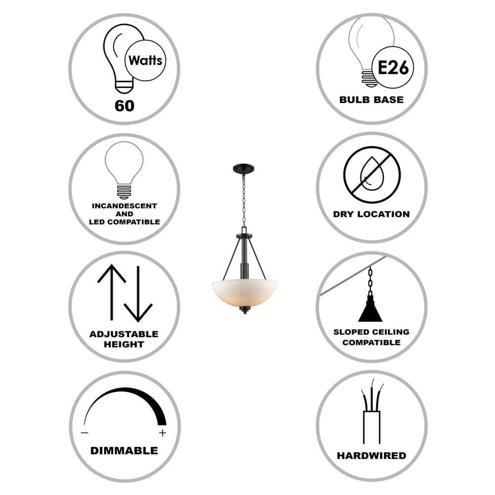 Trans Globe Lighting 70528 Mod Pod 3 Light 16" Wide Pendant - Black