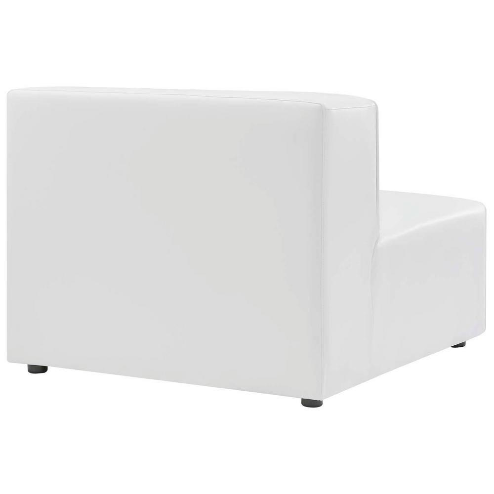 Modway Mingle Vegan Leather Armless Chair in White