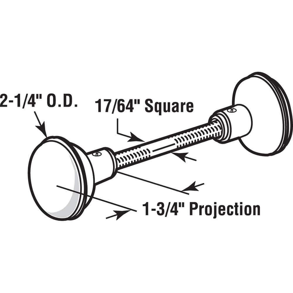 Solid Brass Vintage Door Knob Spindle Set, 2-1/4 In. Outside Diameter, Satin Nickel (Single Pack)