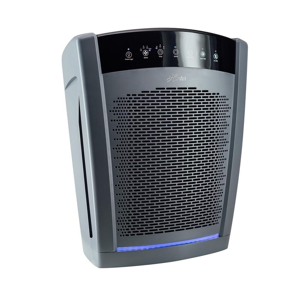 Hunter HP800 Air Purifiers for Home Large Room and Bedroom. True HEPA Air Purifier for Pets, Odors, Allergens, Smoke, Dust, VOC's.