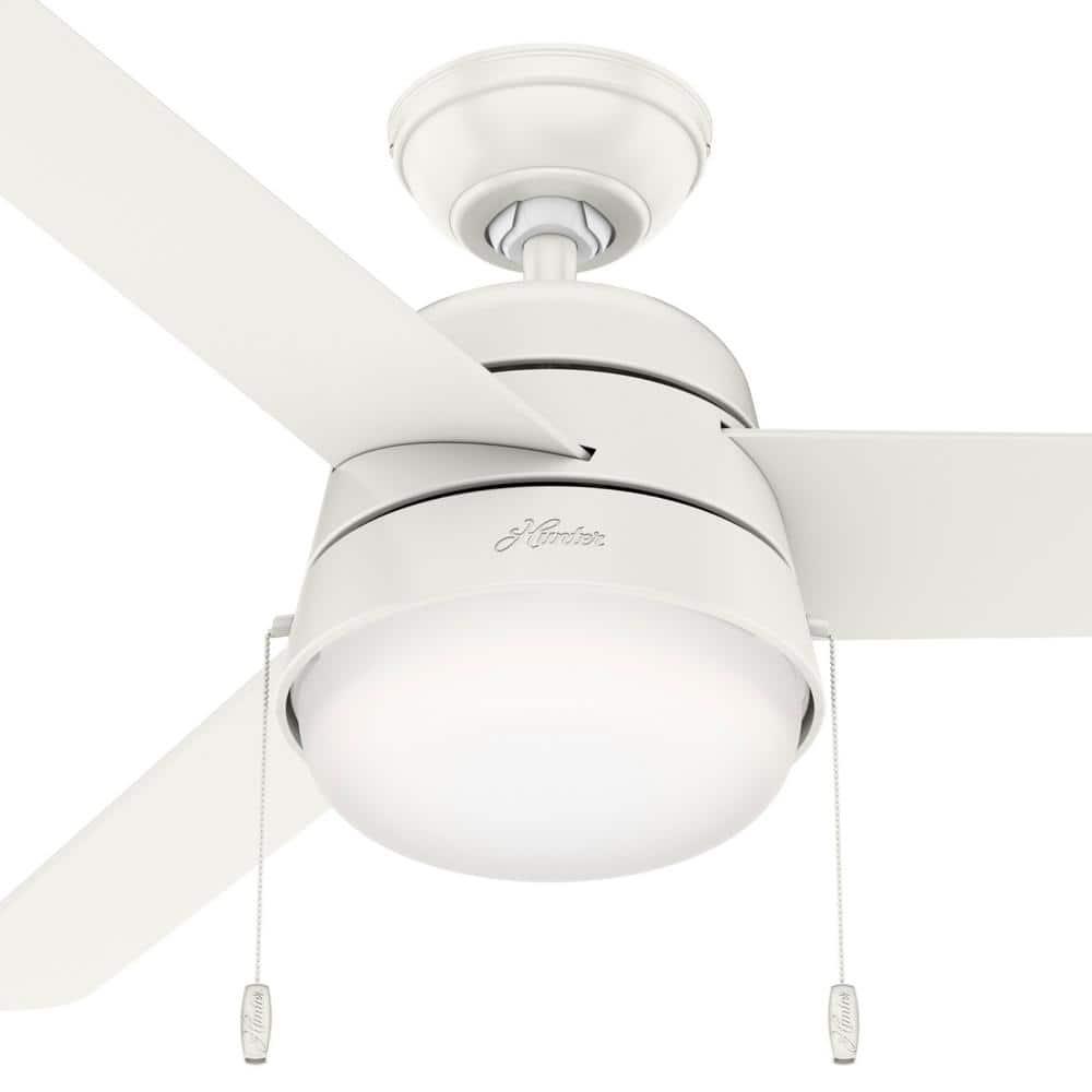 Hunter Fan 52" Aker 3 - Blade Indoor Standard Ceiling Fan with Pull Chain and Light Kit Included
