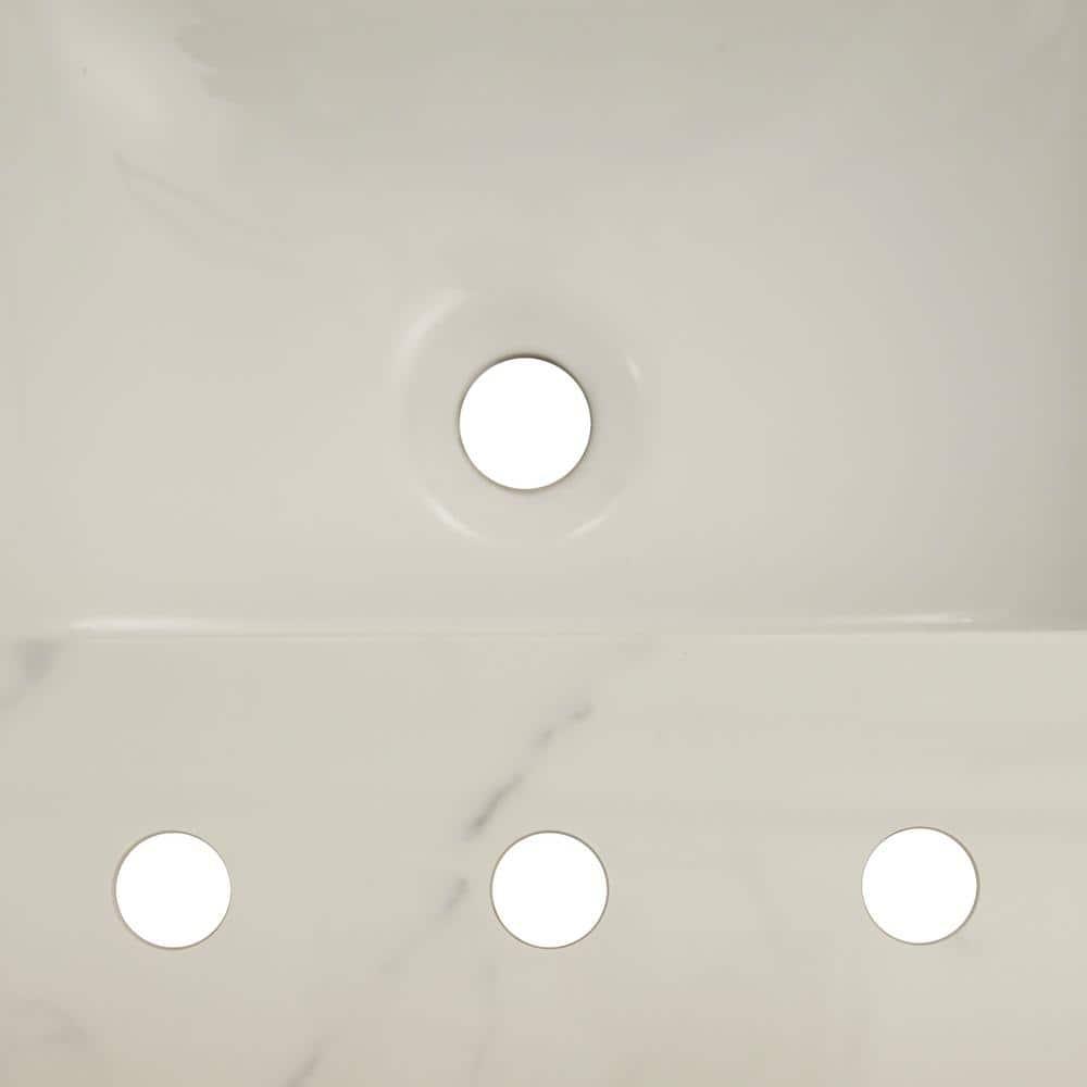 61 in. x 22 in. D Bathroom Vanity Top with Double Sinks