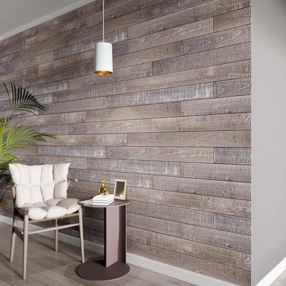 Thermo-Treated 1/4 in. x 5 in. x 4 ft. Barn Wood Wall Planks (10 sq. ft. 6-Pack)