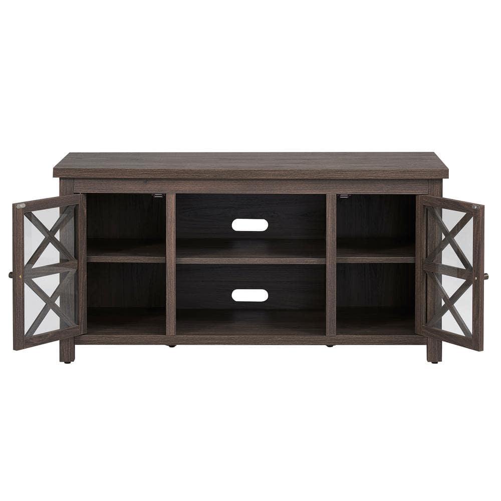 Evelyn&Zoe Colton Rectangular TV Stand for TV's up to 55", Alder Brown