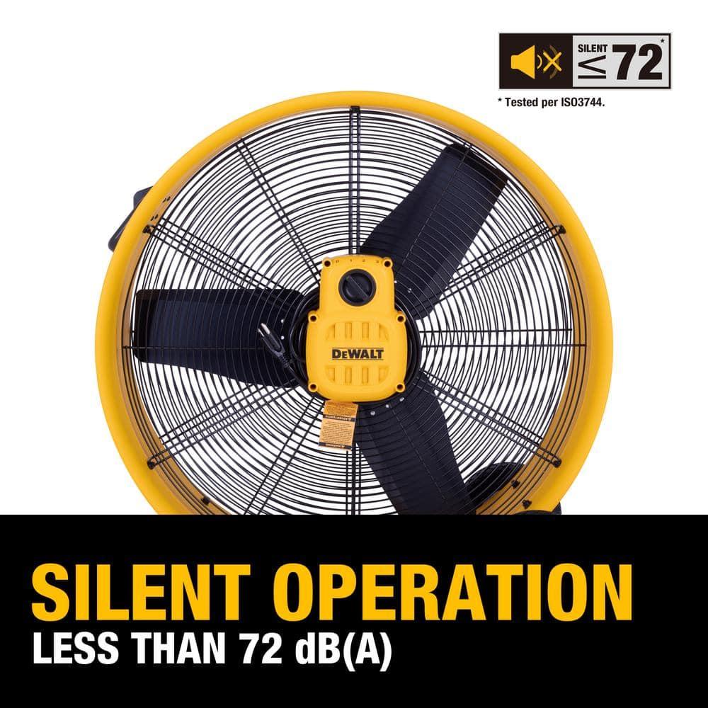 Yellow High-Velocity 30" Industrial Drum Floor Fan with Metal Blades