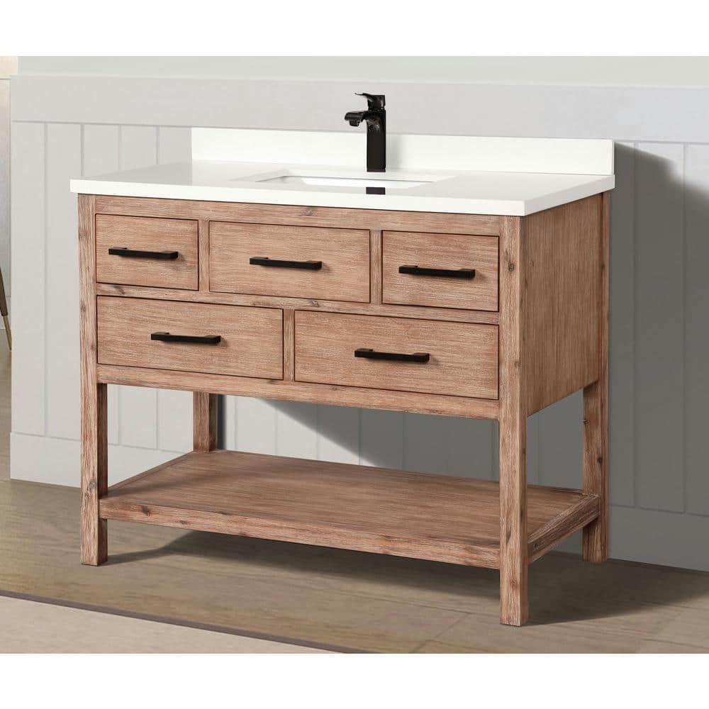 Ari Kitchen & Bath Betty 42'' Single Bathroom Vanity with Quartz Top