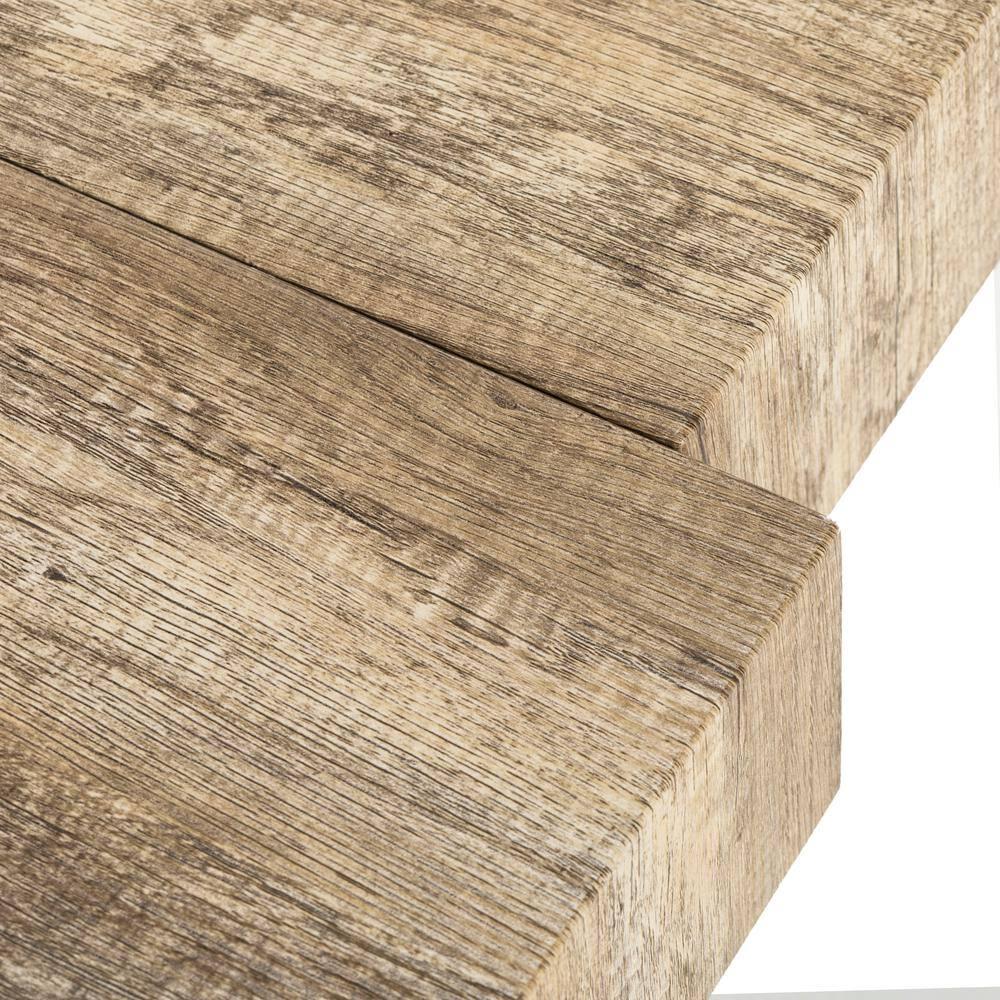Alexander Coffee Table - Multi Brown/Black Metal Legs - Safavieh